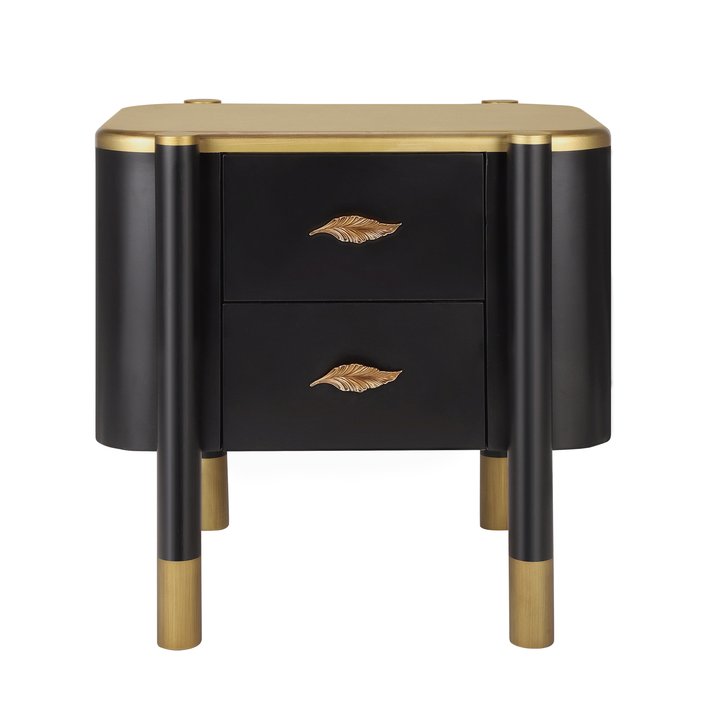 [variant:N856P406687B] Curved 2-Drawer Nightstand with Feather Handles image 8