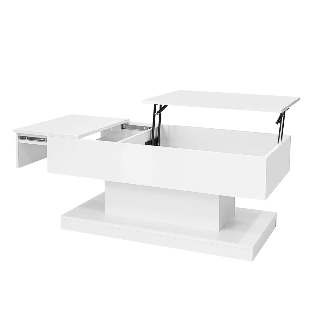 [variant:N892P407974W] High-Gloss Lift-Top Coffee Table with LED Lights image 40