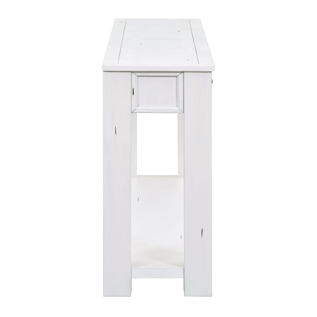 [variant:N852P245606K] Console Table with Drawers & Bottom Shelf – Antique White image 20