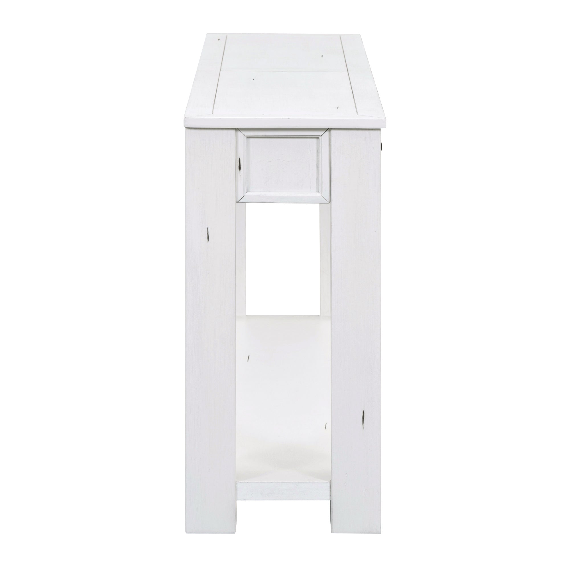 [variant:N852P245606K] Console Table with Drawers & Bottom Shelf – Antique White image 20