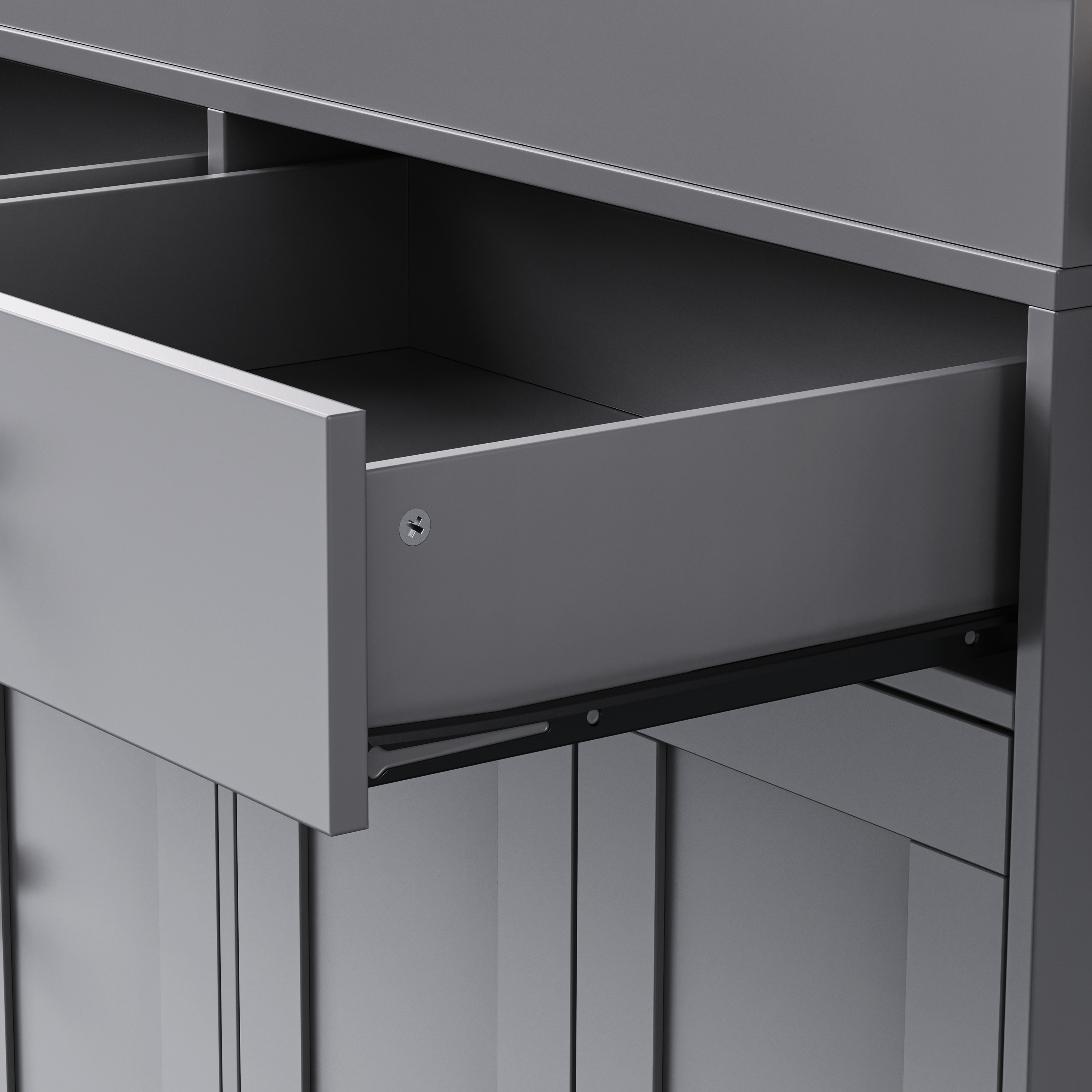 [variant:N853P386264G] Extendable Rolling Kitchen Island with Dining Table – Gray, 74.5-Inch image 12