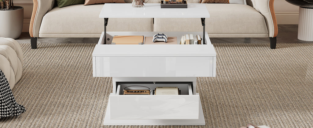 [variant:N892P423296W] 360° Rotating Lift-Top Coffee Table with Drawer image 13