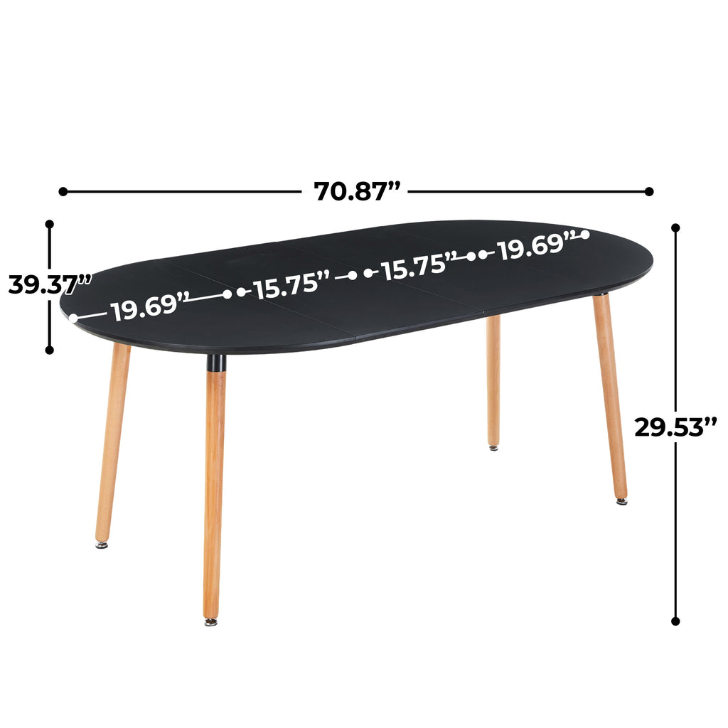 [variant:W3808P403944] Extendable Black Dining Table image 5