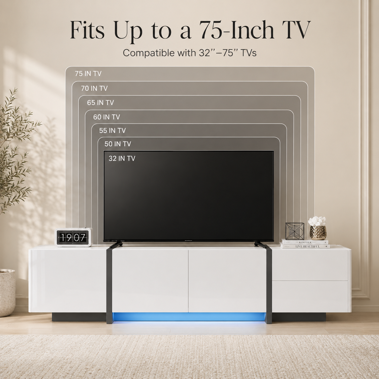 [variant:N875P283187W] High-Gloss LED TV Stand with Storage image 6