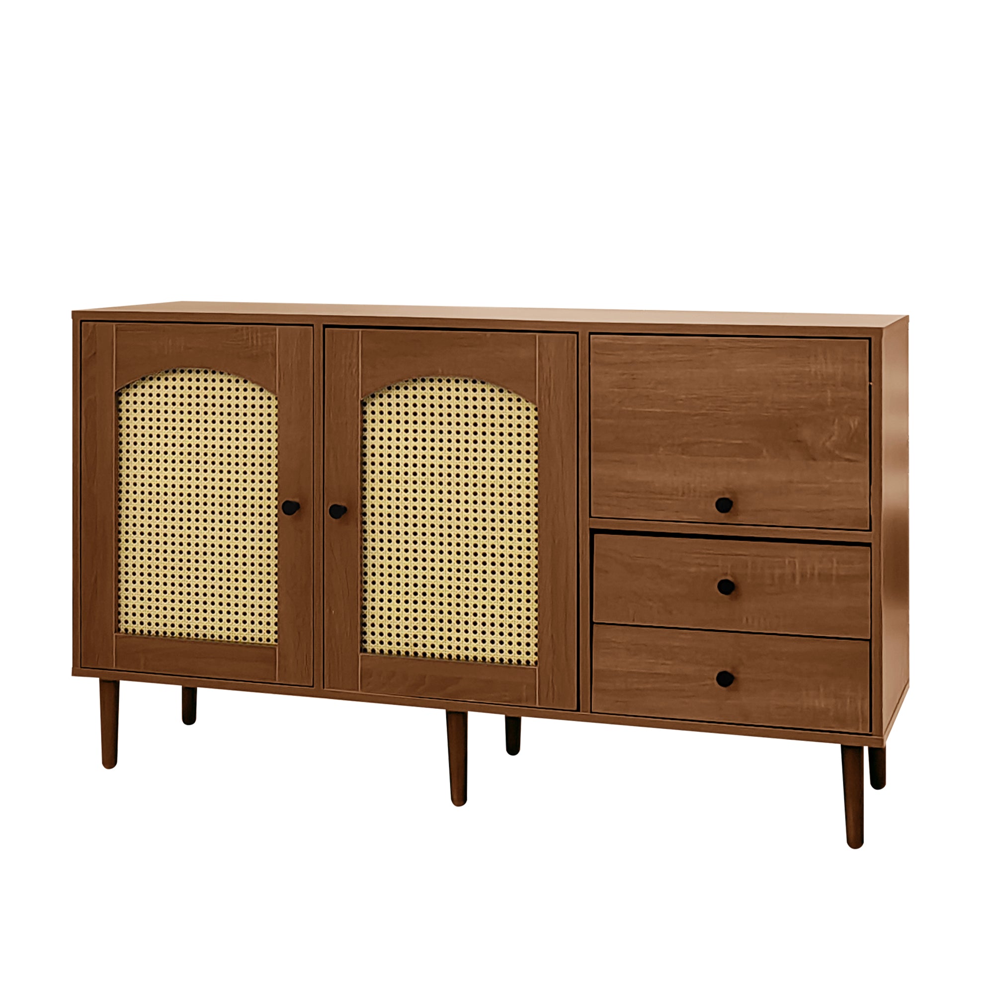 [variant:GA0013N] Country-Style Rattan-Door Sideboard image 15