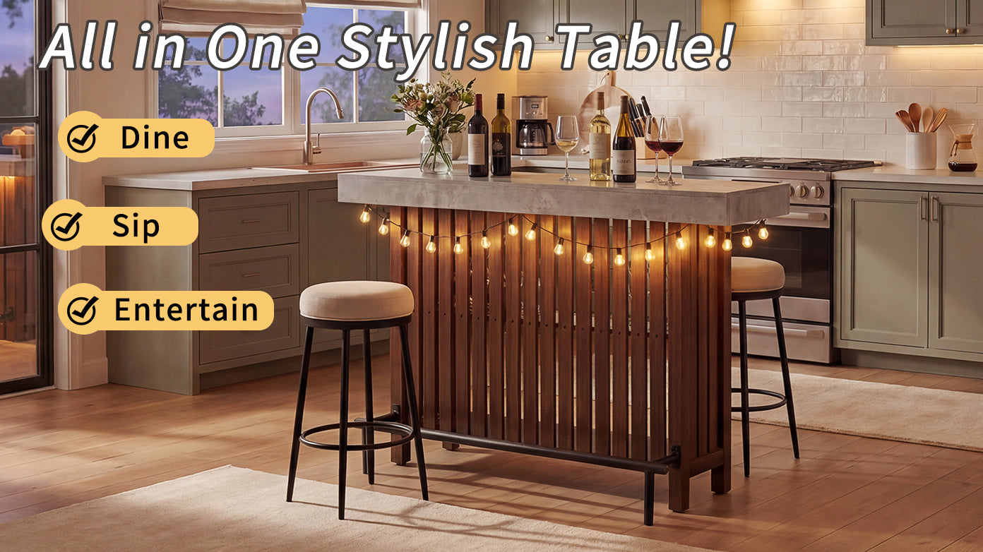 [variant:N889P427904R] 3-in-1 Dining and Bar Table with Wine Storage image 17