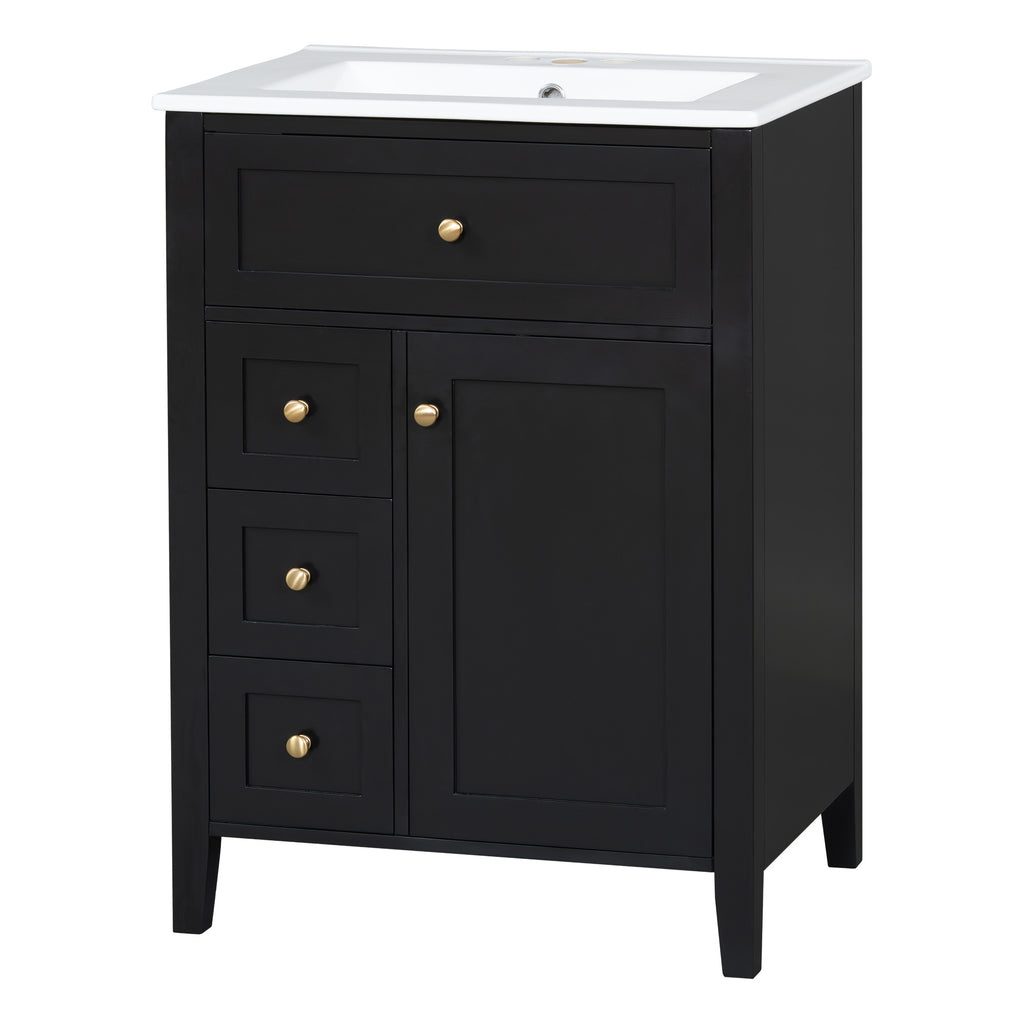 [variant:N725P280631B] Black Bathroom Vanity with Ceramic Sink – 24-Inch image 18