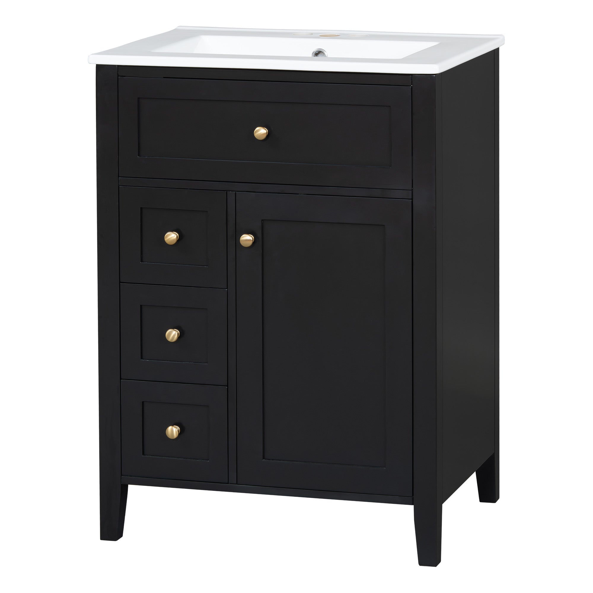 [variant:N725P280631B] Black Bathroom Vanity with Ceramic Sink – 24-Inch image 18