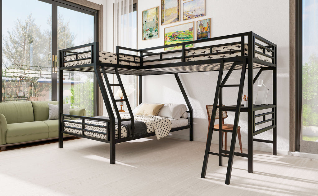 [variant:N8470000606B] Twin-over-Full Bunk and Twin Loft Bed with Desk image 6