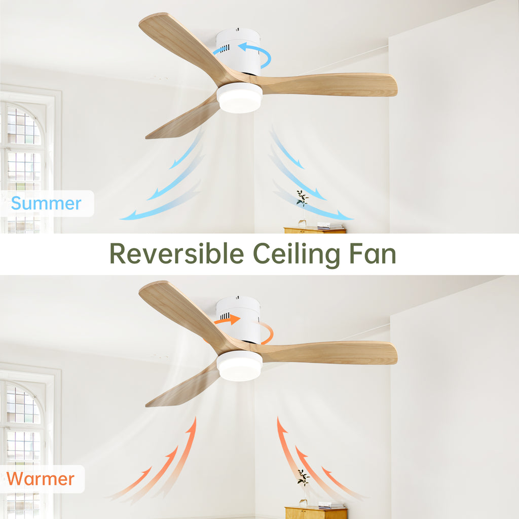 [variant:W5691P514937] Matte White Flush-Mount Ceiling Fan with Light – 52-Inch image 6