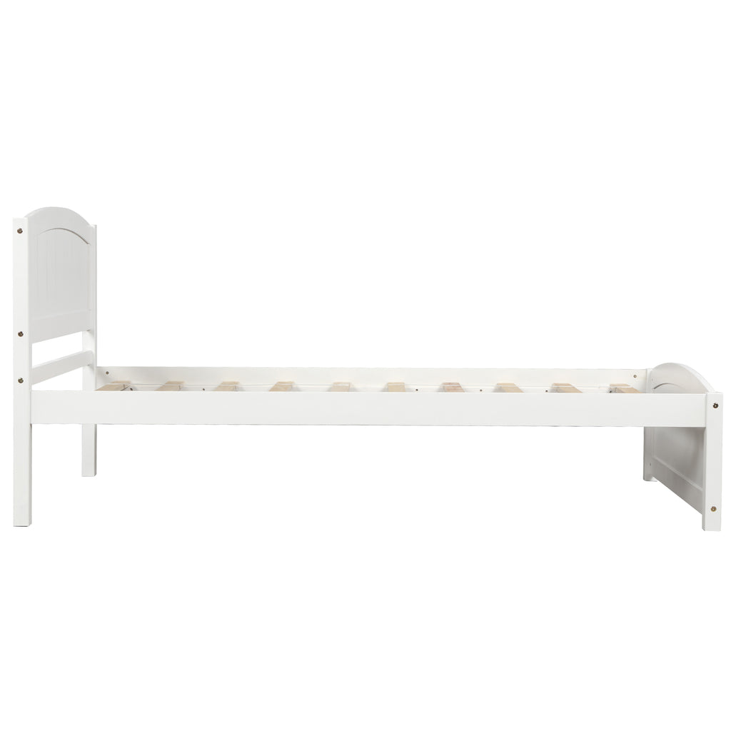 [variant:N850P475815K] Twin Platform Bed with Headboard and Footboard – White image 6
