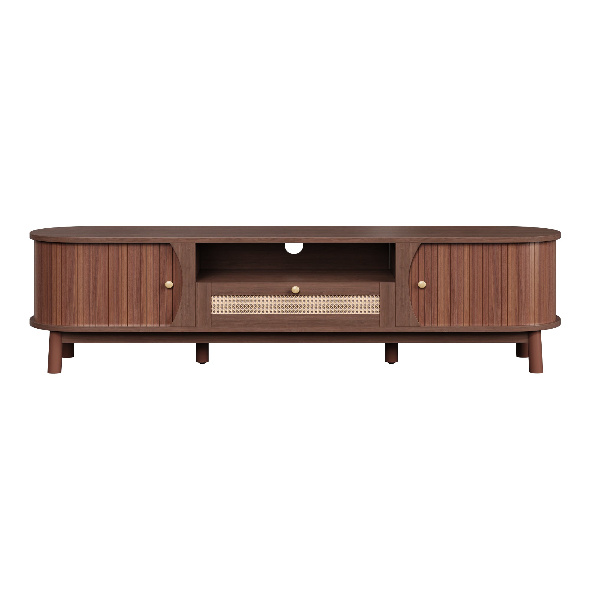 [variant:GA725398N] Walnut TV Stand and Coffee Table Set image 11