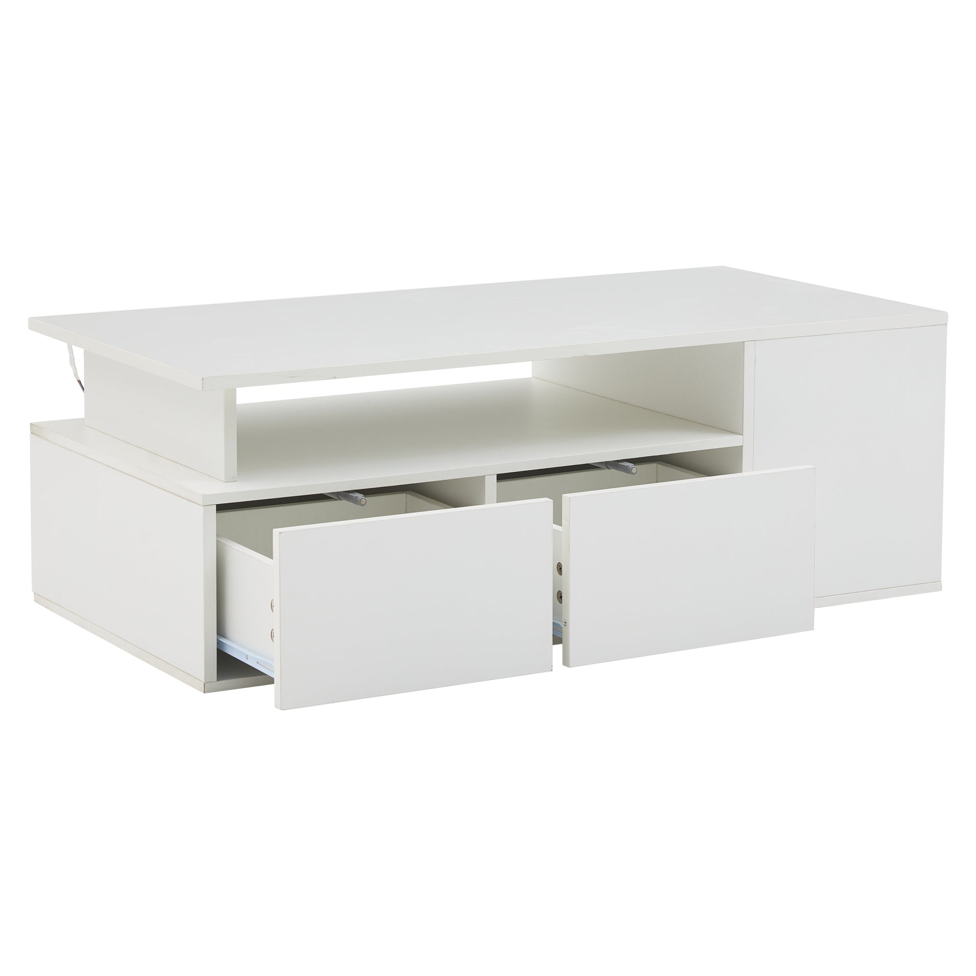 [variant:N892P428788W] High-Gloss LED Coffee Table with Open Storage image 45