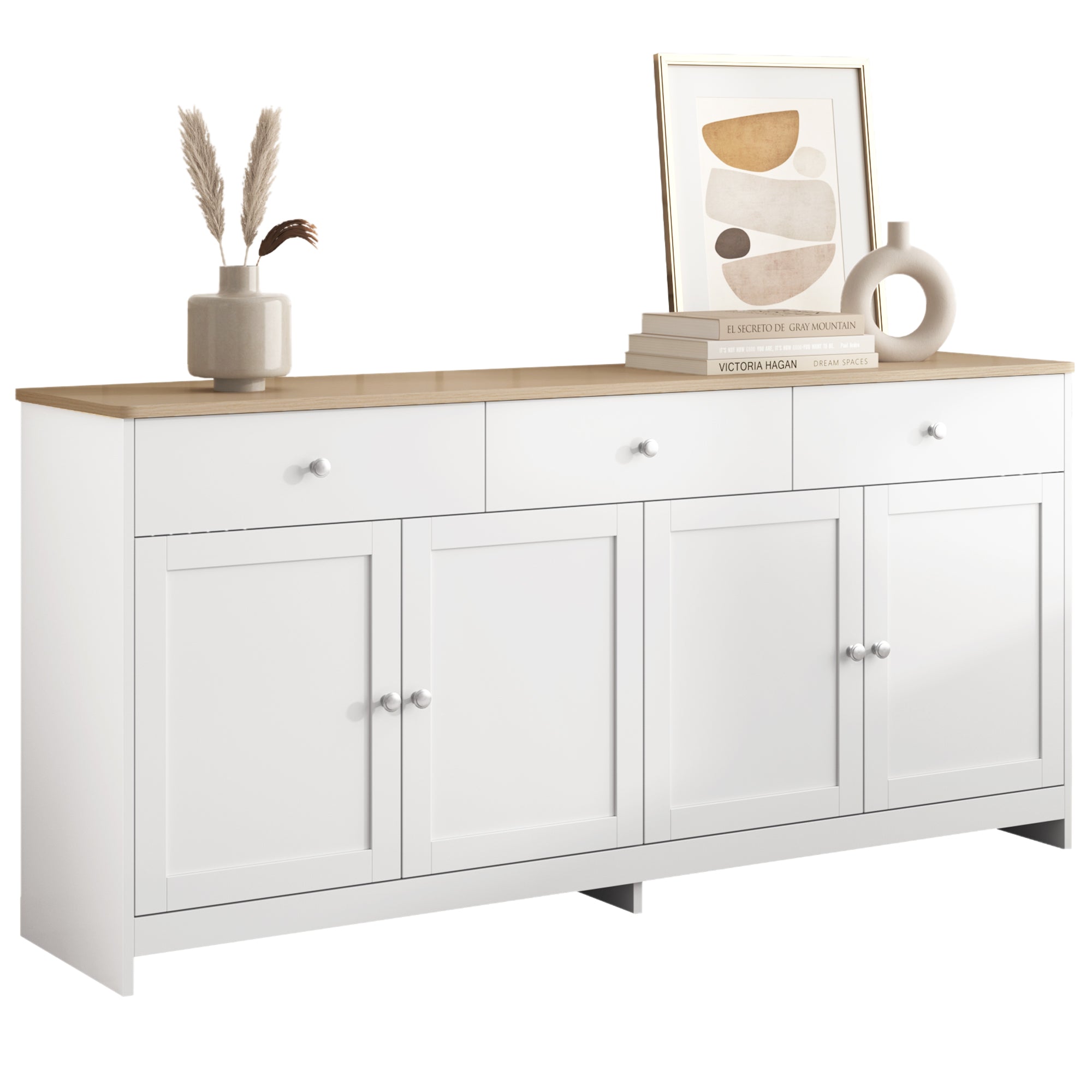 [variant:GA0017W] White / Wood Tone image 7
