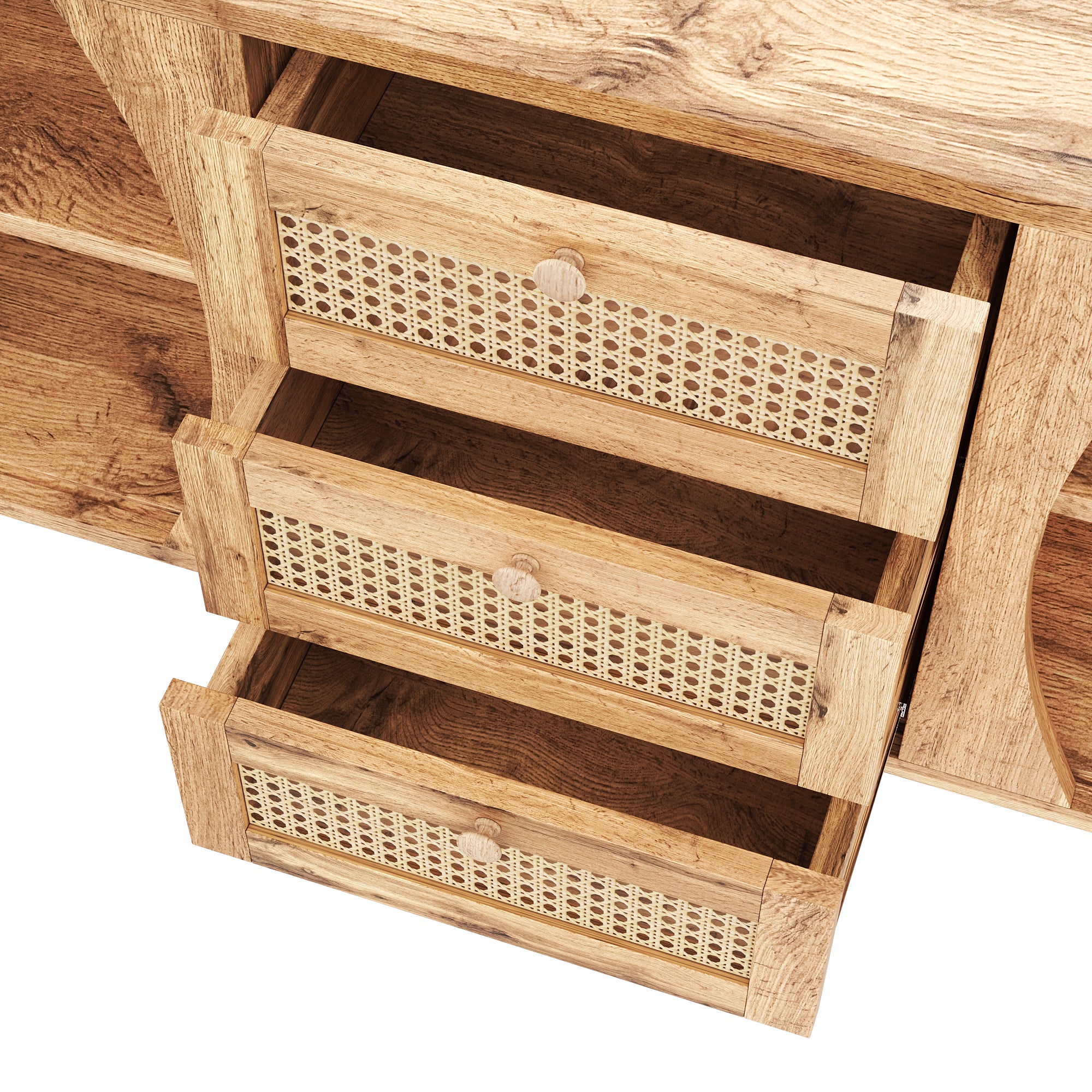[variant:GA0005O] Rattan Sliding-Door Sideboard – Wood Tone image 22