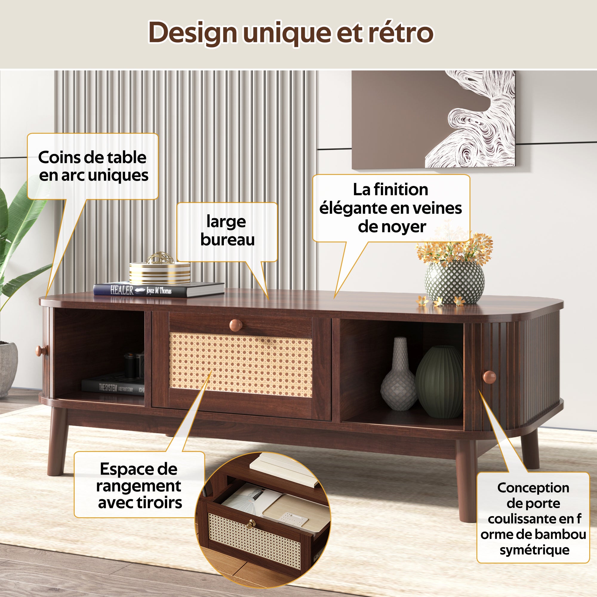 [variant:N875P360725N] Natural Rattan Coffee Table with Sliding Doors image 18