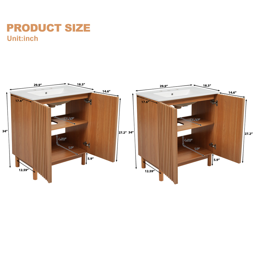 [variant:N848P000012O] Traditional Bathroom Vanity with Ceramic Sink – 59.8-Inch image 10