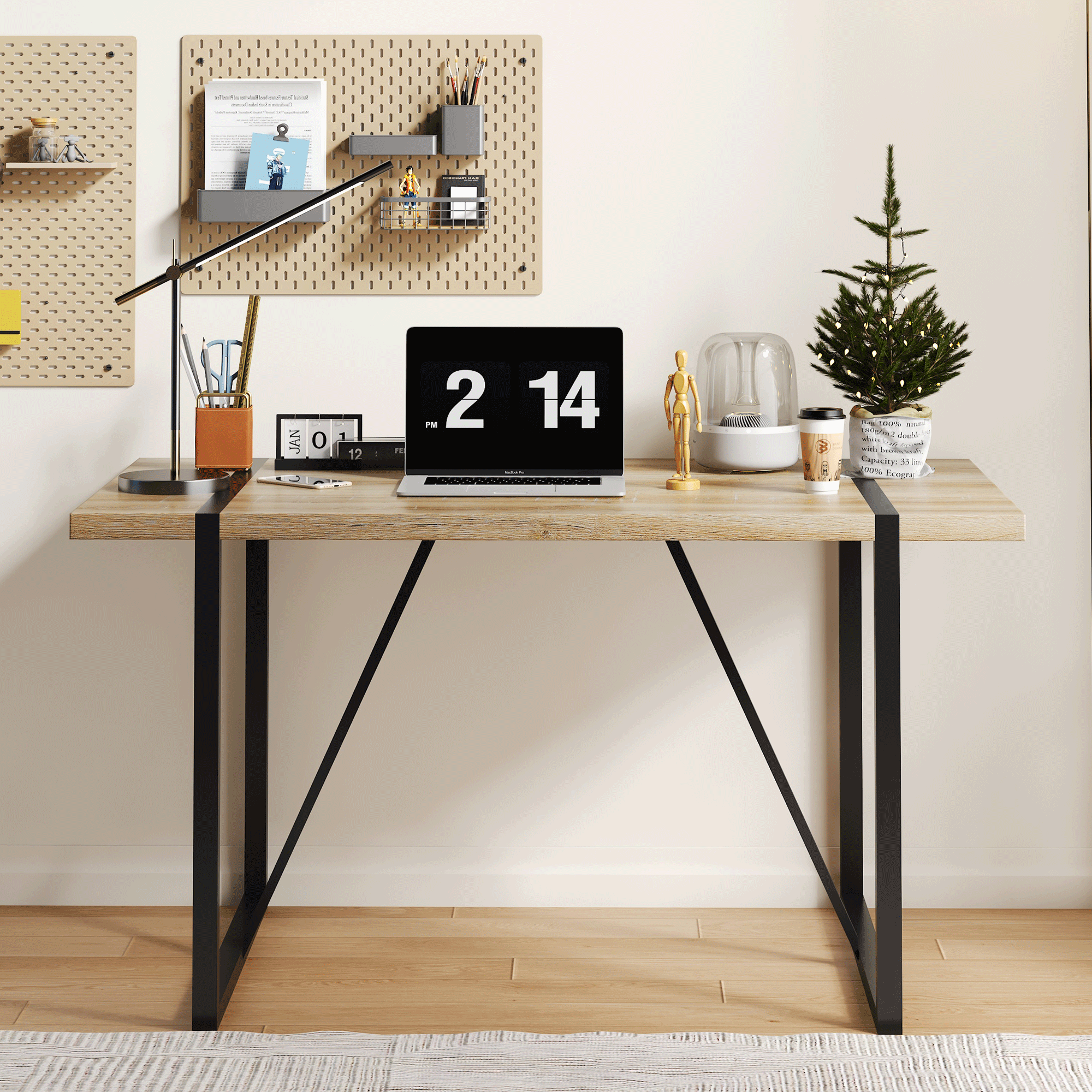 [variant:W3806P405273] Wood-Grain Dining Table – 55-Inch image 3