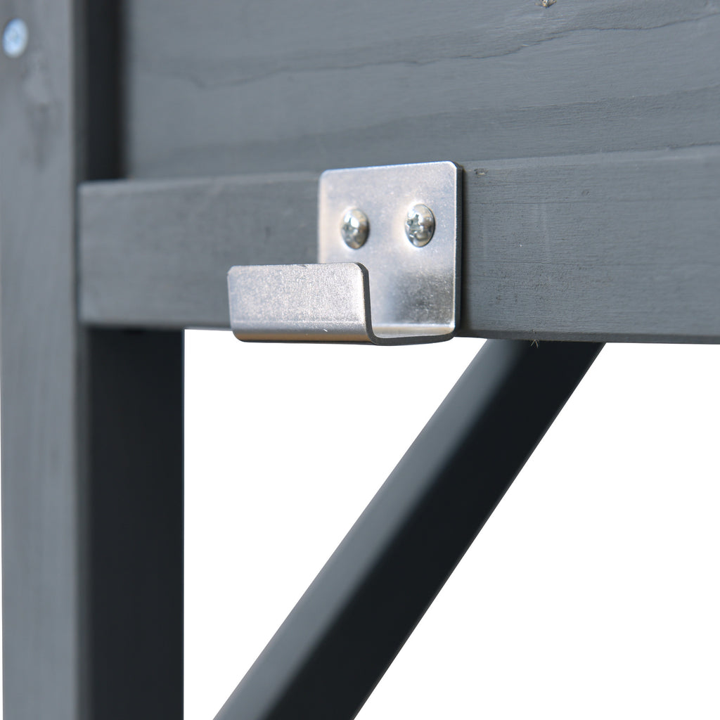 [variant:N853P386121G] Rolling Outdoor Potting Bench with Stainless Steel Top image 47