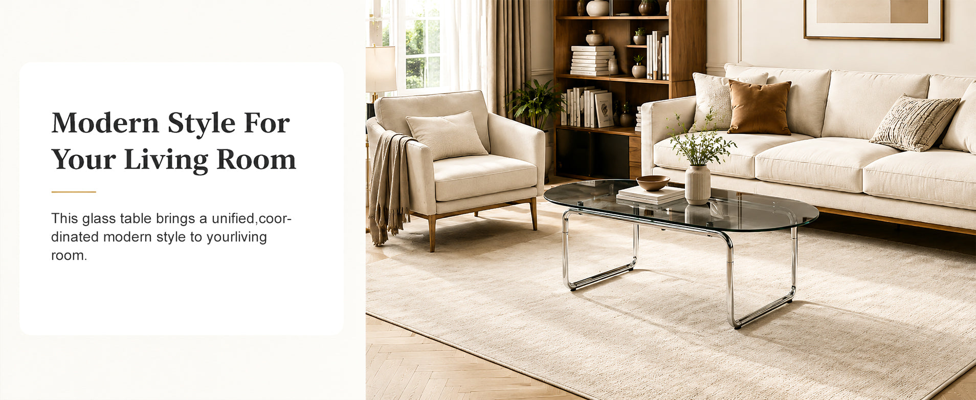 Curved Tempered-Glass Coffee Table — [variant:W3738P499158] Grey image 13