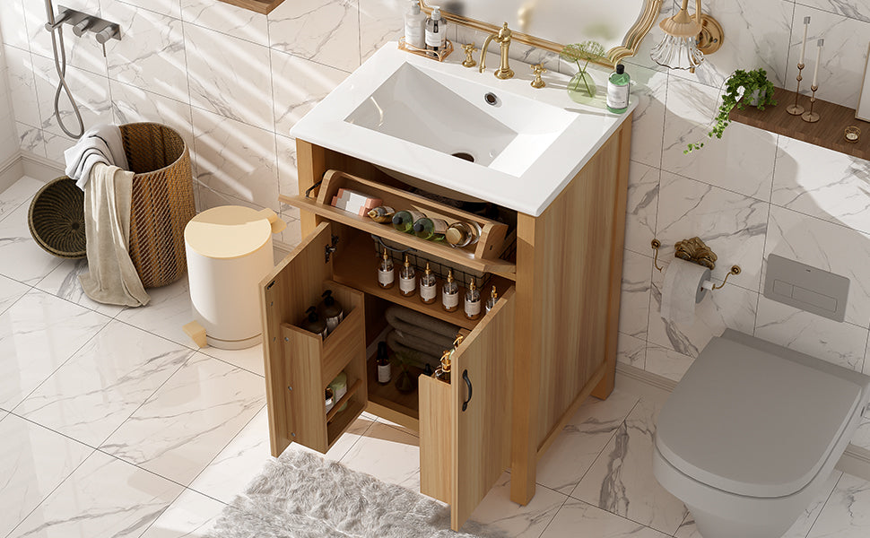[variant:N848P469792N] Solid Wood Bathroom Vanity with Ceramic Sink – 24-Inch image 24