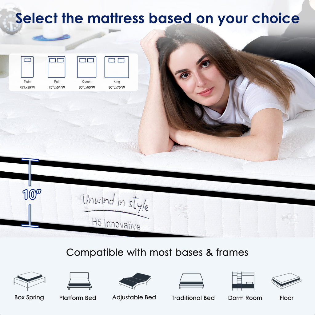 [variant:W3686P353672] Twin Hybrid Memory Foam Mattress – 8-Inch image 9