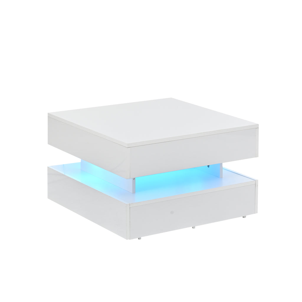 [variant:N892P407973W] White Lift-Top LED Coffee Table with 2 Drawers image 34