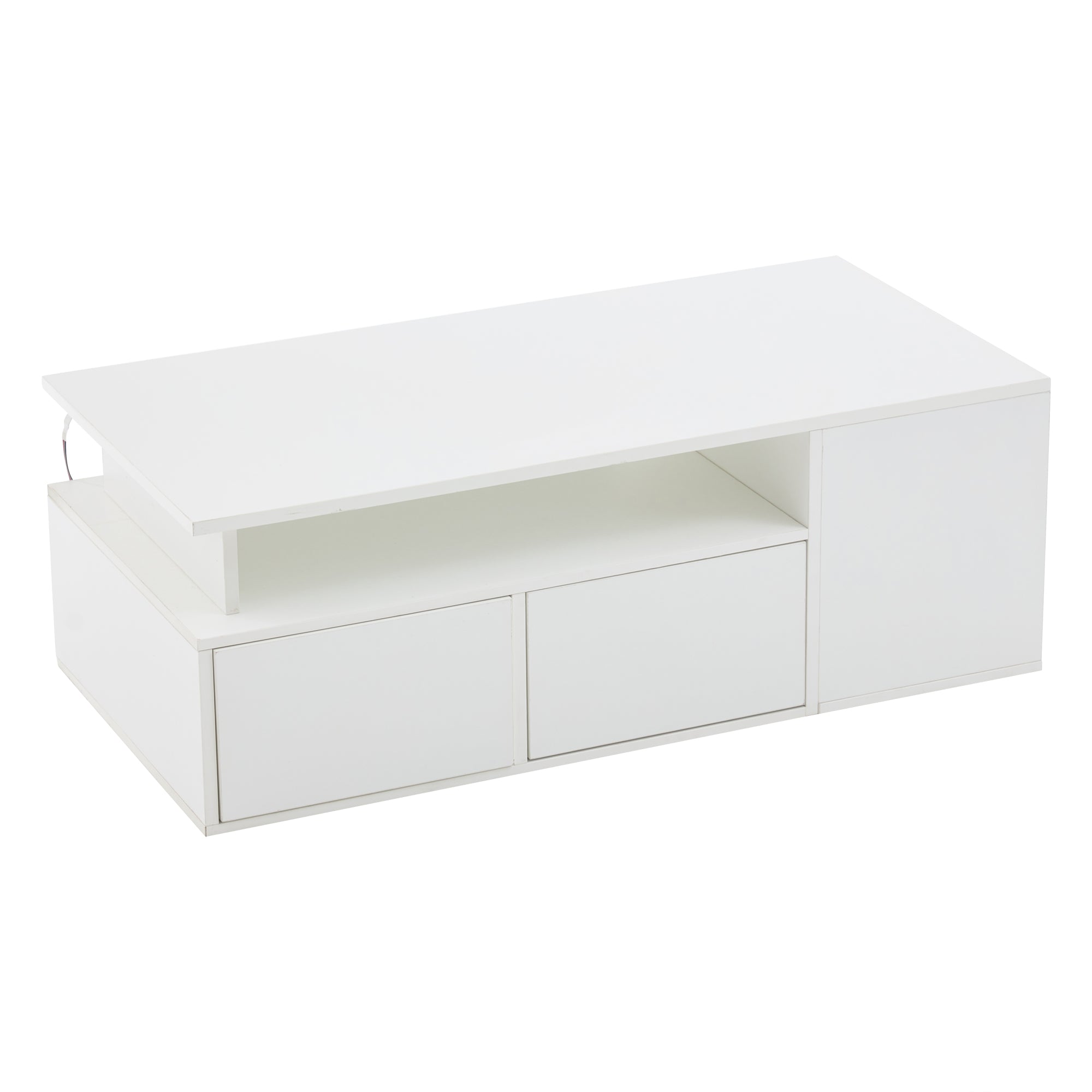 [variant:N892P428788W] High-Gloss LED Coffee Table with Open Storage image 29