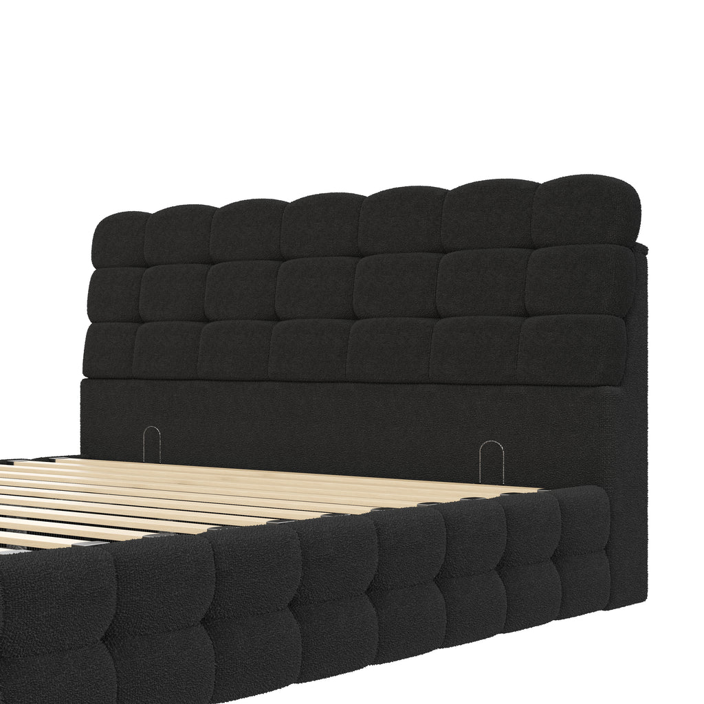 [variant:HS451572AAB] Queen Hydraulic Lift Storage Bed – Black image 14