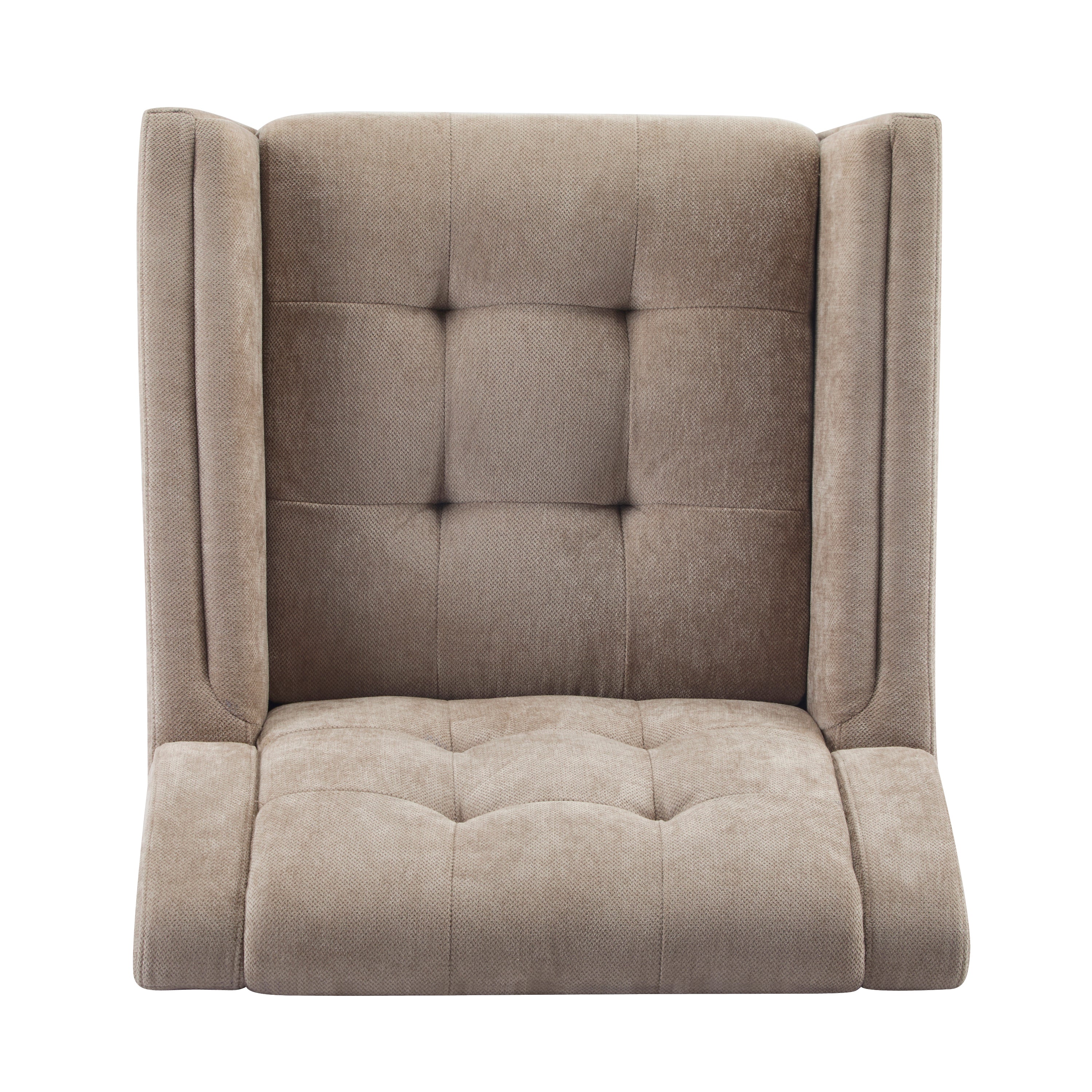 [variant:N898P442867L] Light Brown Chenille Mid-Century Armchair image 7