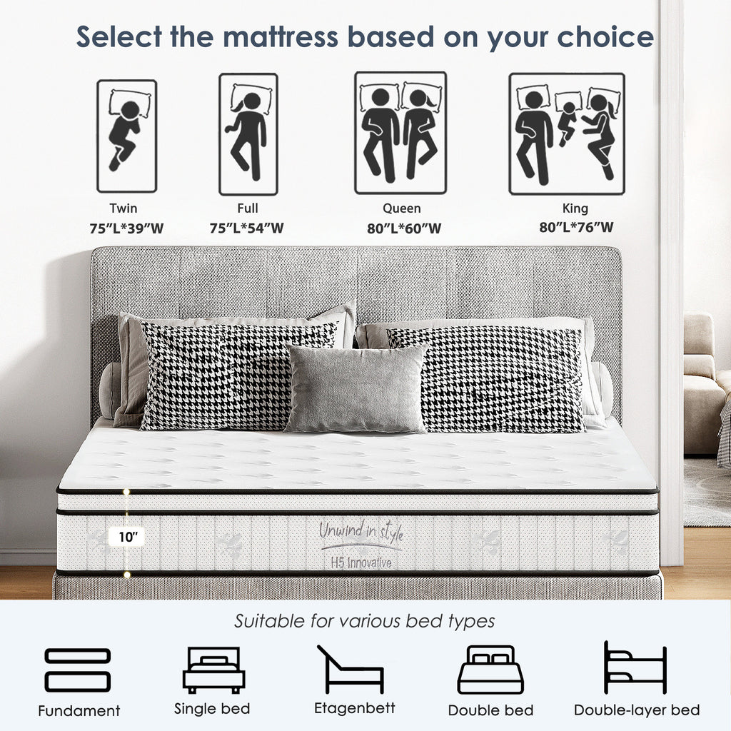 [variant:W3686P353680] Full Hybrid Memory Foam Mattress – 10-Inch image 17