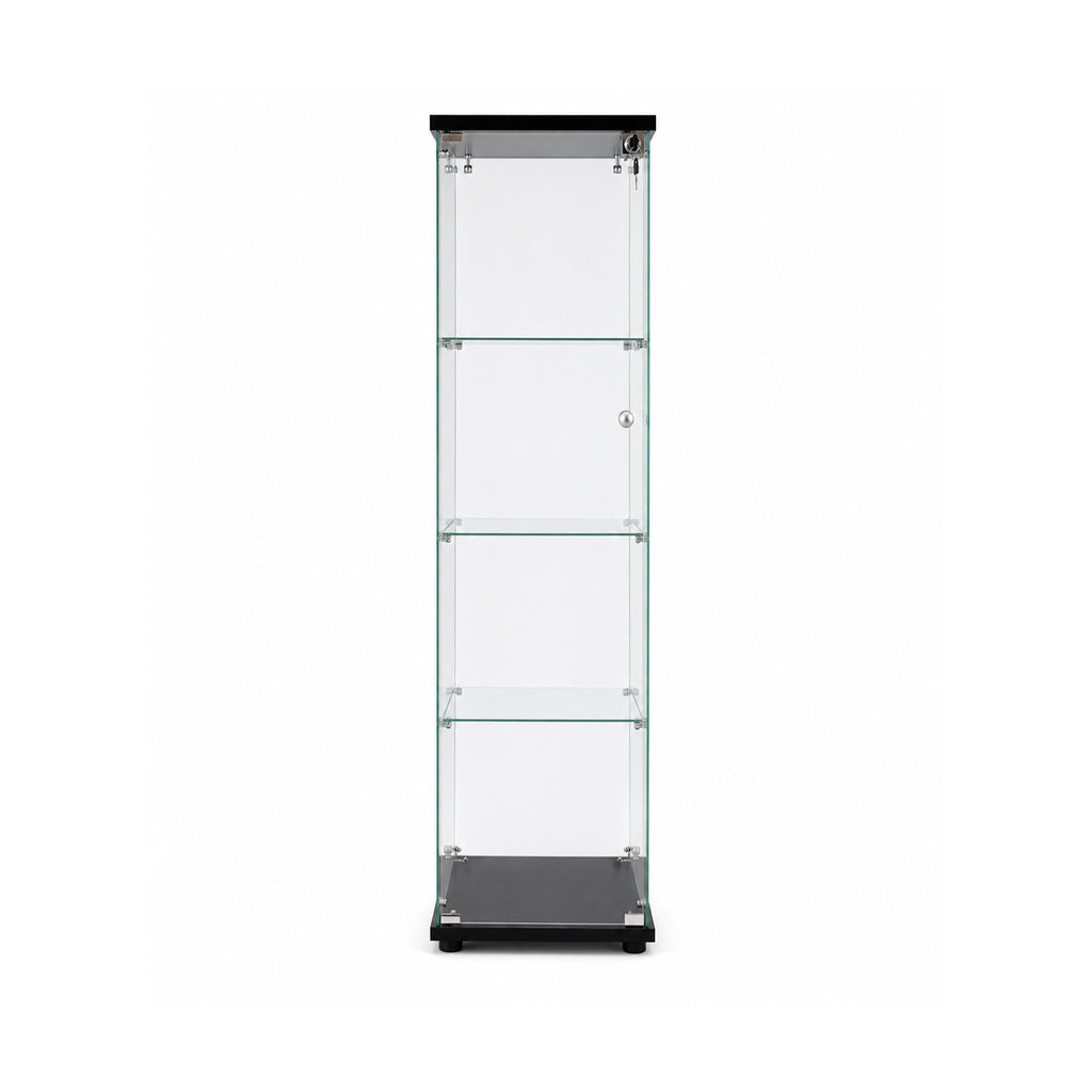 [variant:W3738P360367] 4-Shelf Tempered Glass Display Cabinet – Black image 5