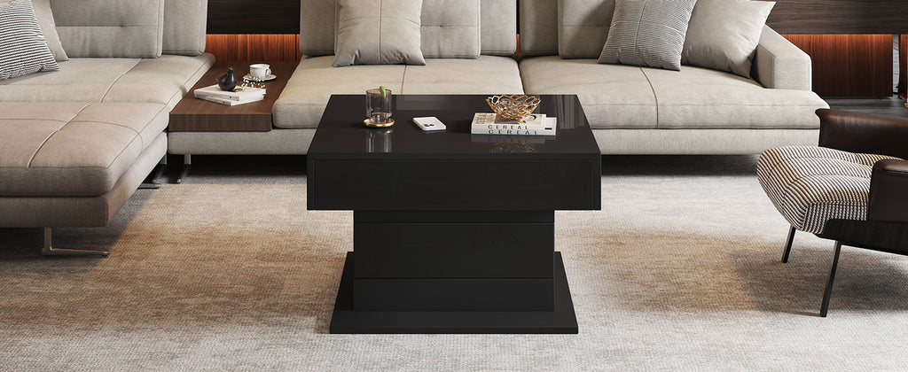 [variant:N892P423296B] Black 360° Rotating Lift-Top Coffee Table image 21