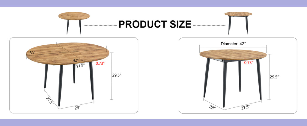 [variant:W3806S00005] Extendable Wood-Look Dining Table image 15