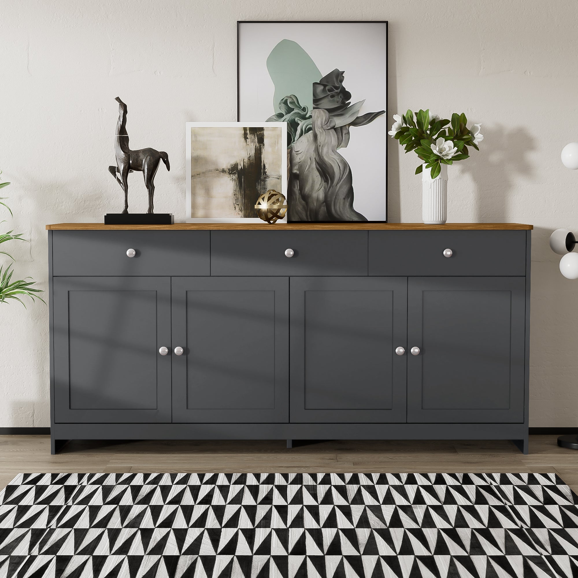 [variant:GA0017B] Gray-Black / Wood Tone image 10