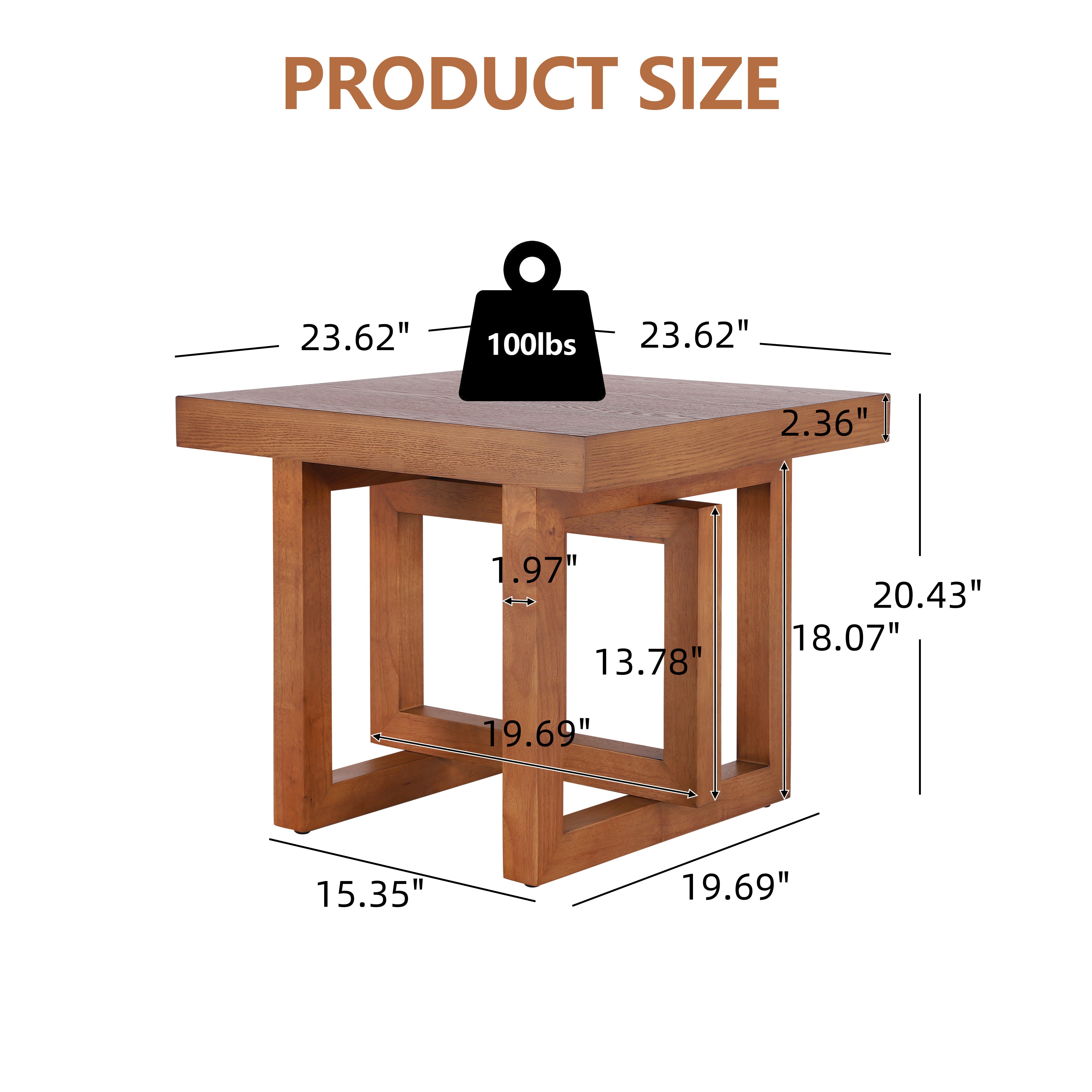 [variant:N876P386375D] Farmhouse Solid Wood End Table image 2
