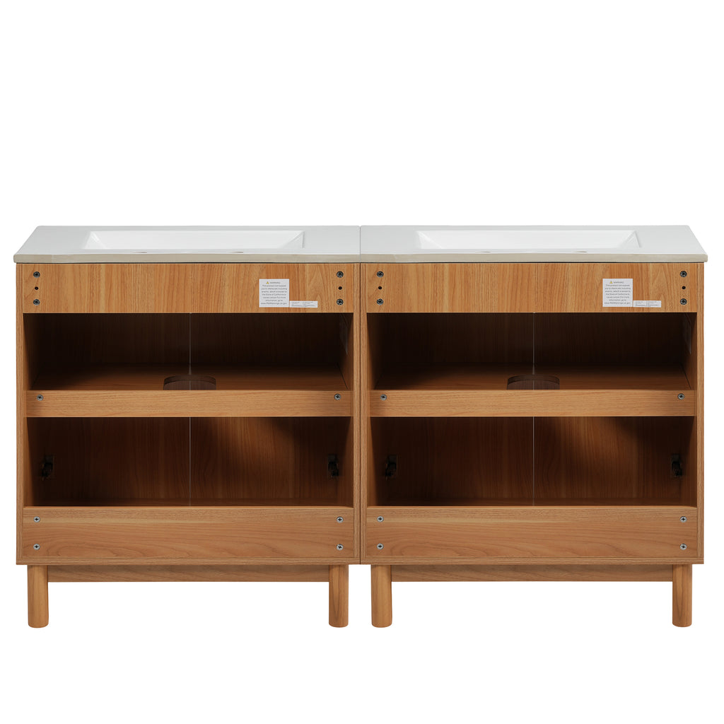 [variant:N848P000012O] Traditional Bathroom Vanity with Ceramic Sink – 59.8-Inch image 16