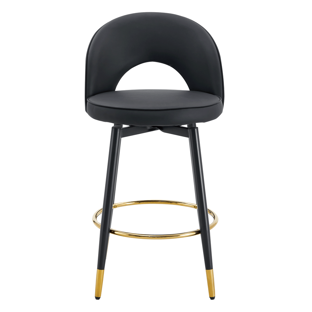 [variant:W3806P404776] 360° Swivel PU Leather Bar Stools – Set of 2 image 25