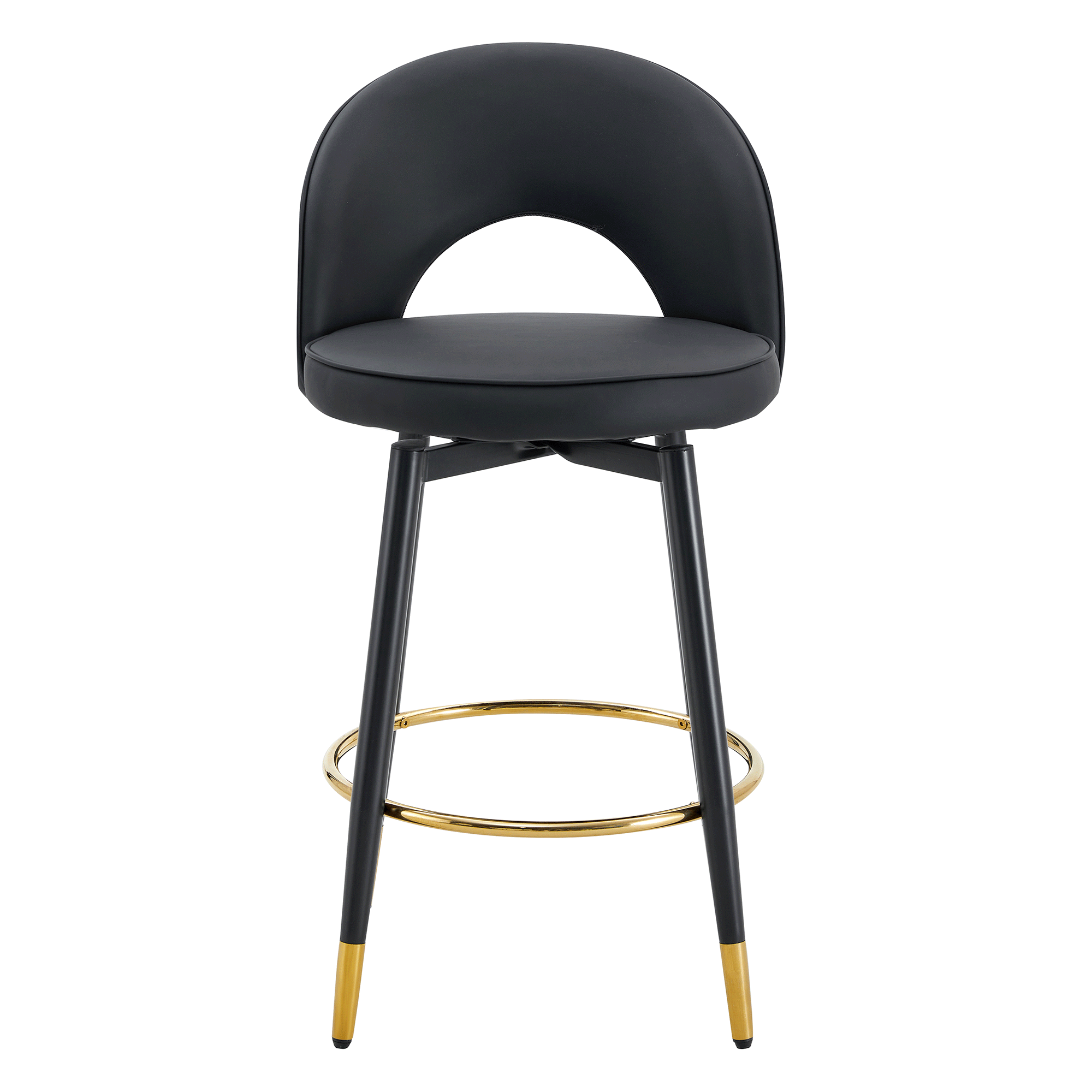 [variant:W3806P404776] 360° Swivel PU Leather Bar Stools – Set of 2 image 25