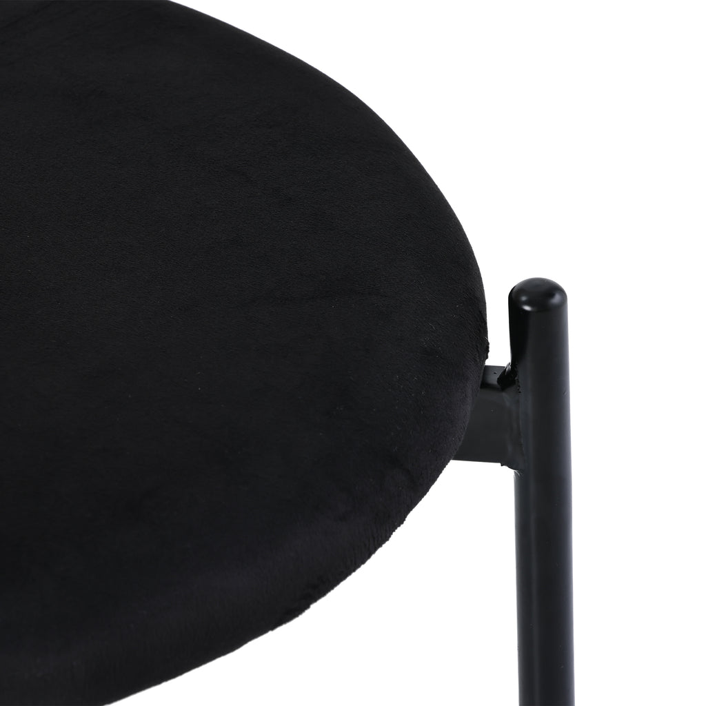 [variant:N859P374642S] Set of 4 Modern Black Velvet Dining Chairs image 19