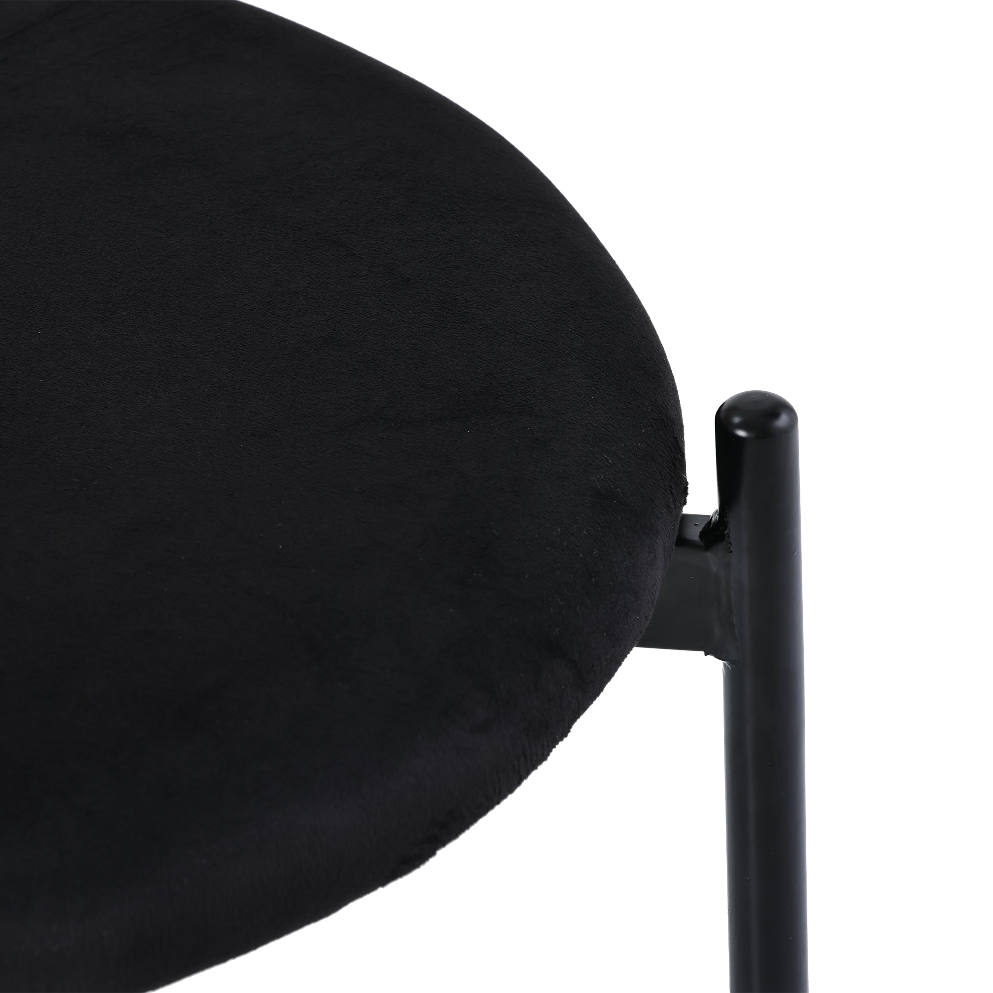 [variant:N859P374642S] Set of 4 Modern Black Velvet Dining Chairs image 19