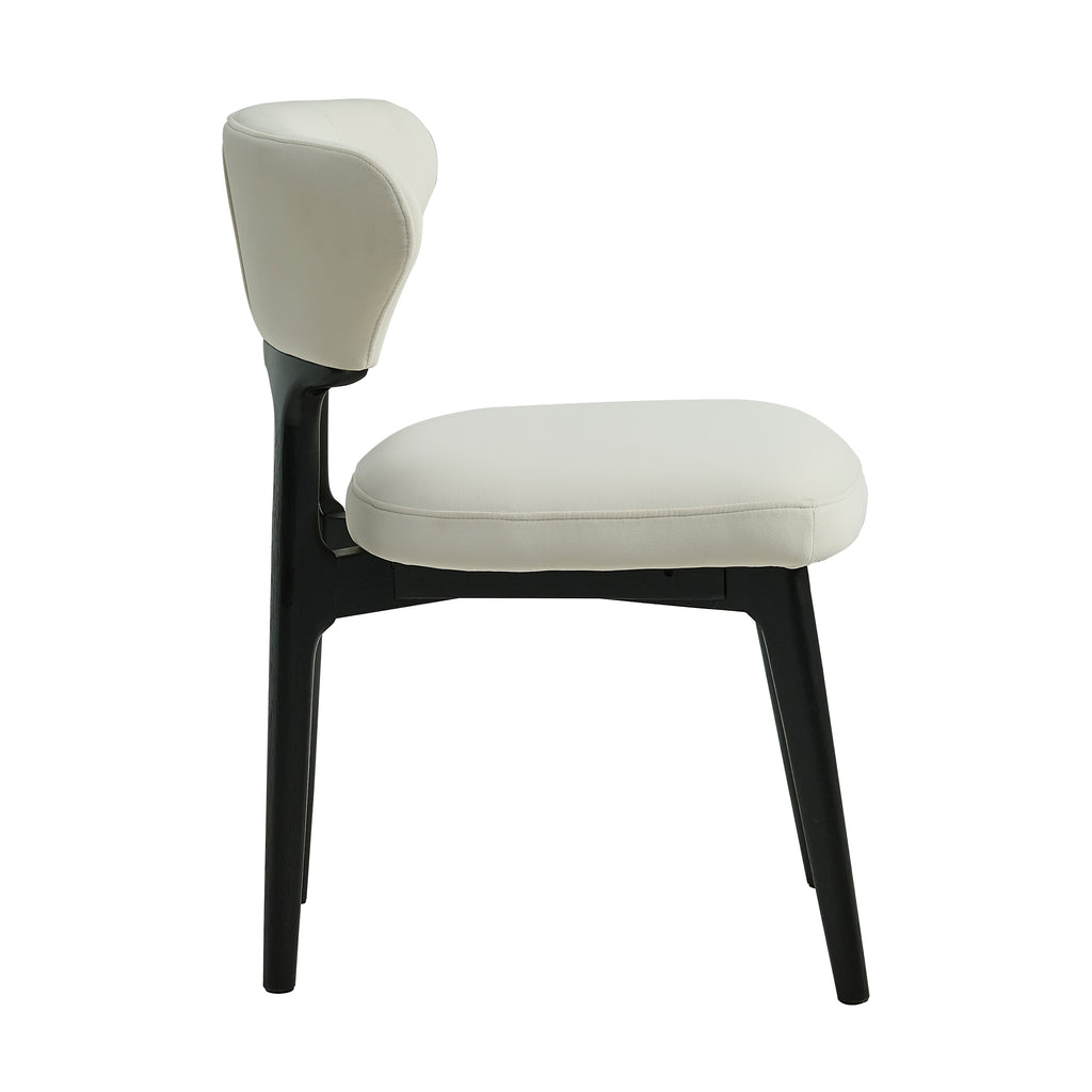 [variant:N876P312810A] Set of 2 Black Upholstered Solid Wood Dining Chairs image 6