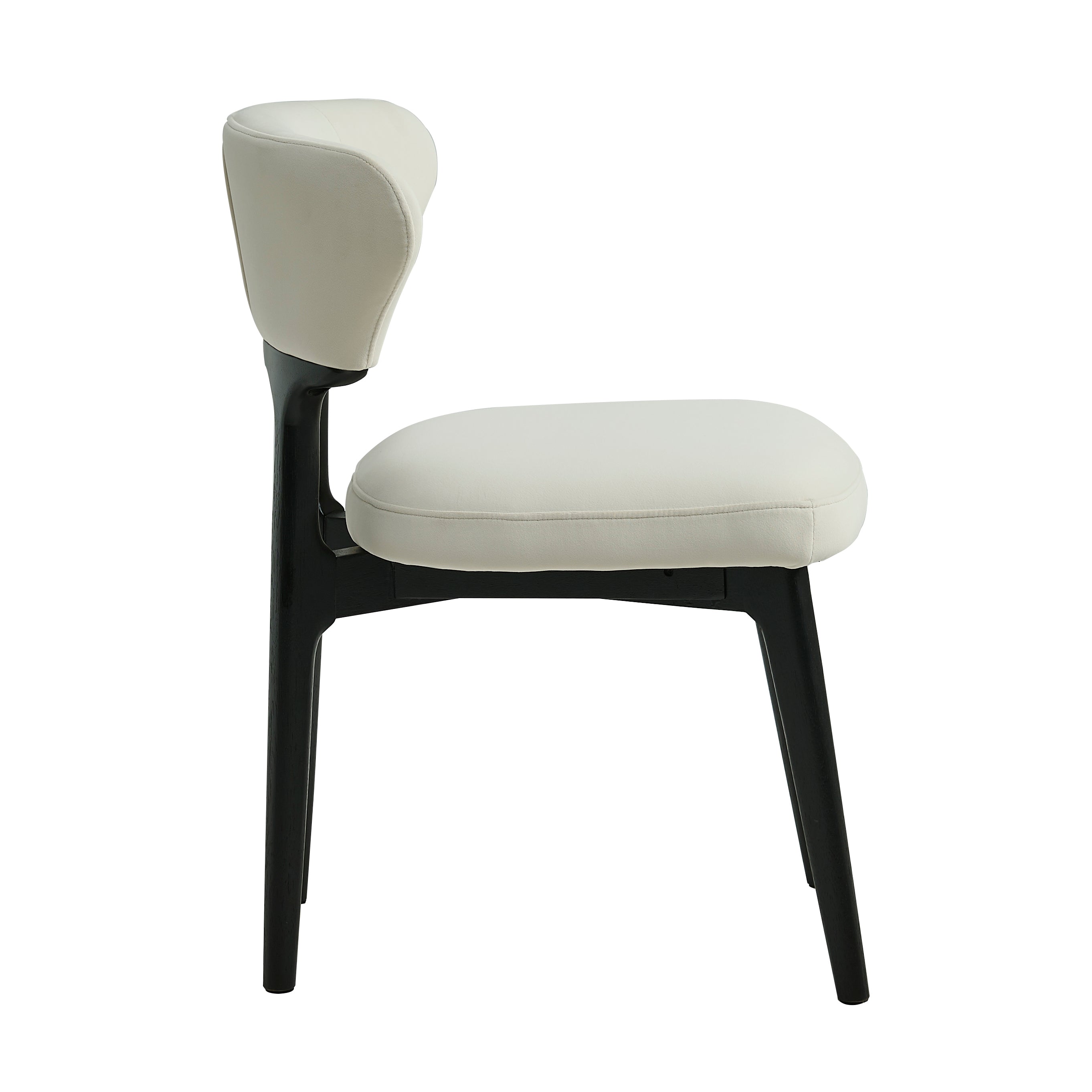 [variant:N876P312810A] Set of 2 Black Upholstered Solid Wood Dining Chairs image 6