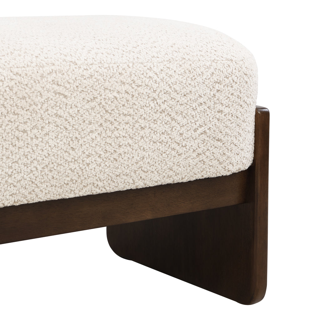 [variant:N891P440167D] Bouclé Bench Ottoman – Beige image 8