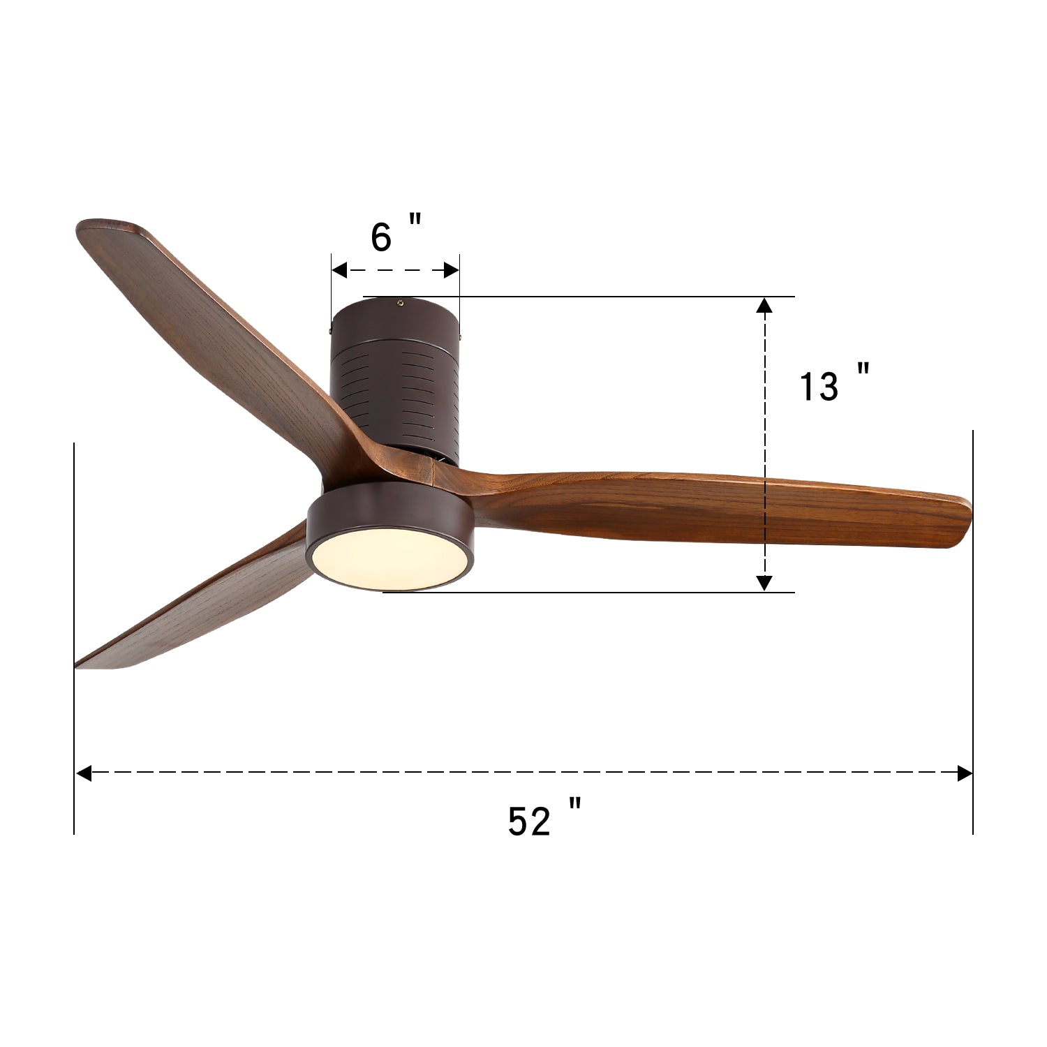 [variant:W5691P515044] Solid Wood Blade Ceiling Fan with Light – 52-Inch image 7