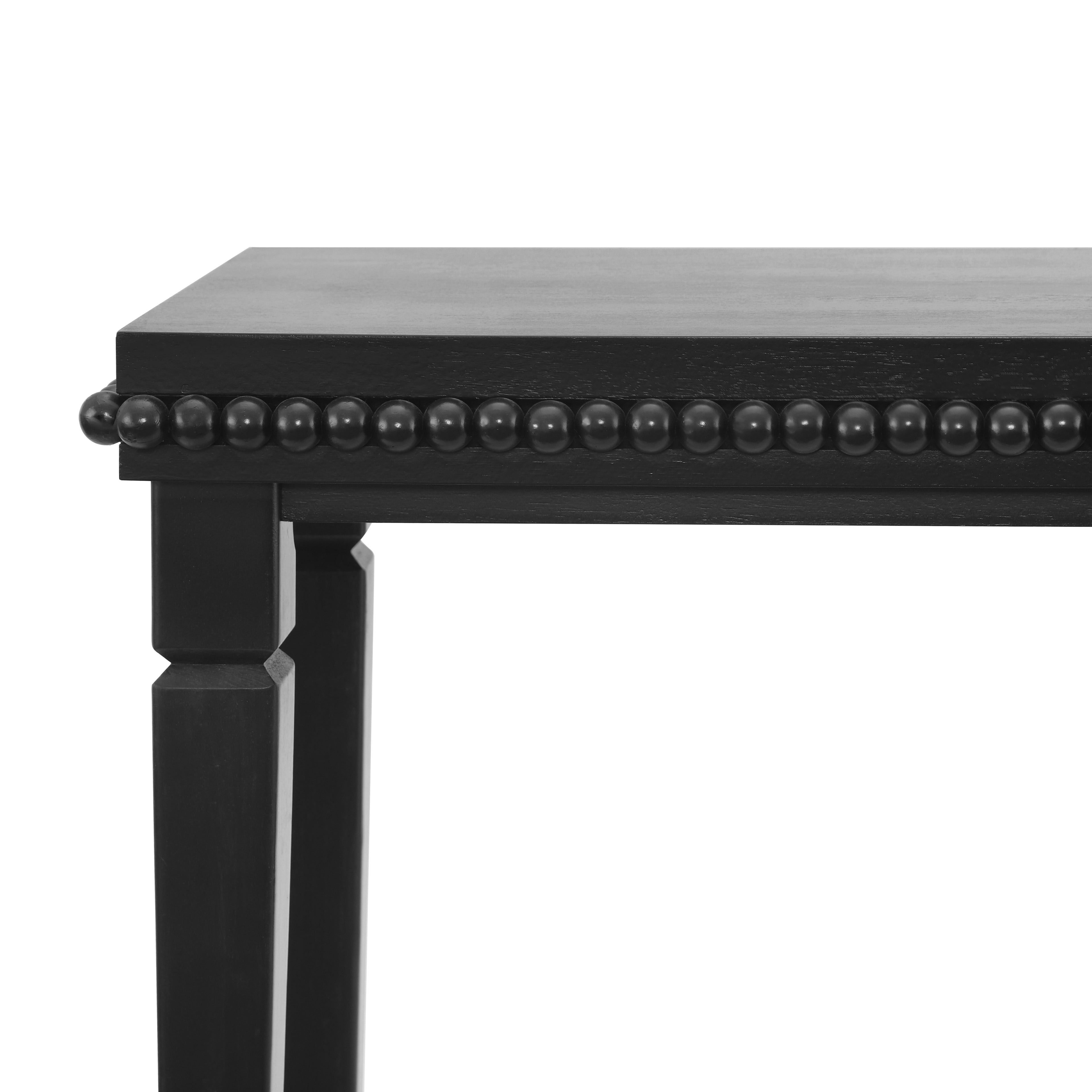 Farmhouse Console Table with Beaded Trim — [variant:N876P351928B] Black image 3