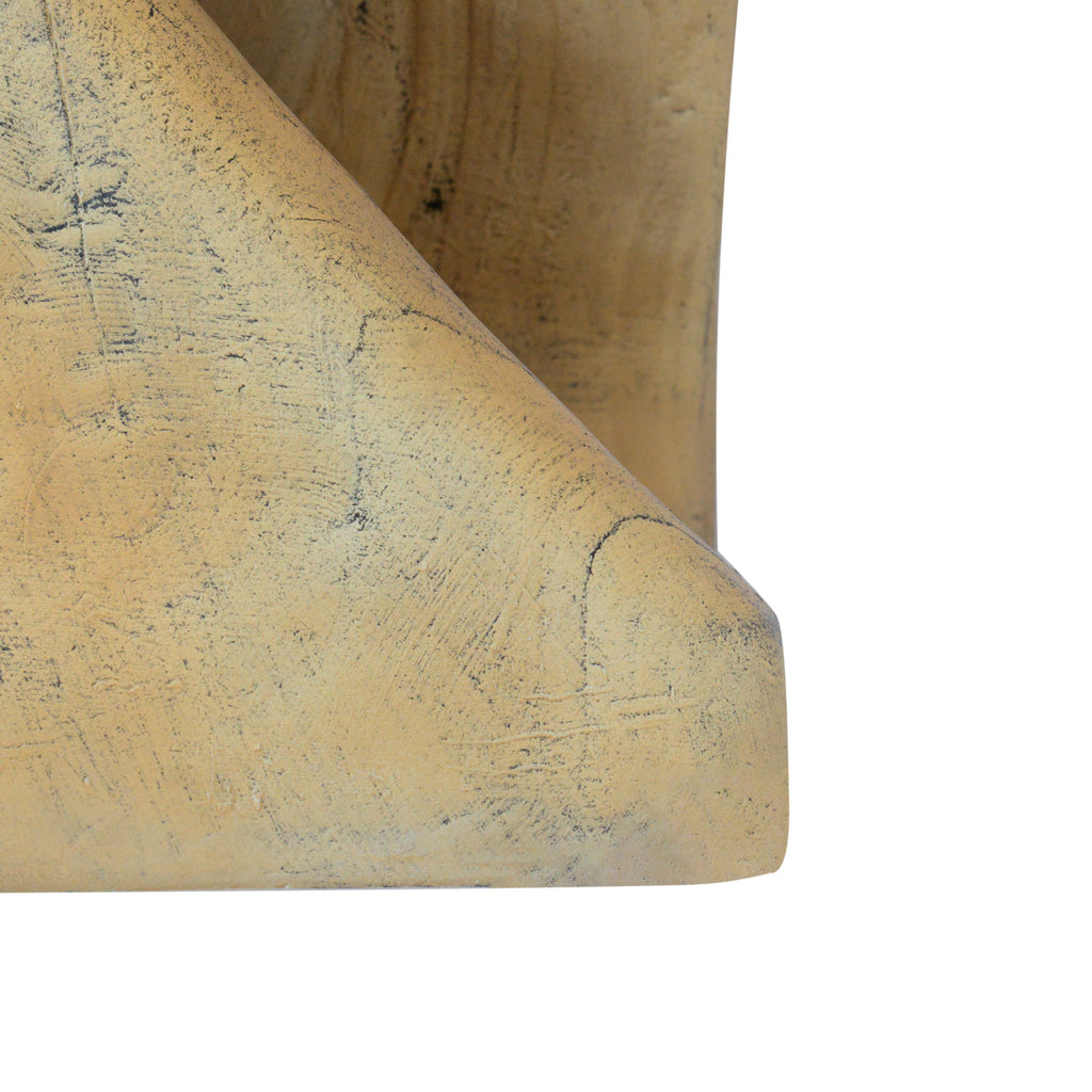 Twisted Wood-Look Indoor/Outdoor Side Table — [variant:N911P479287N] Natural image 10