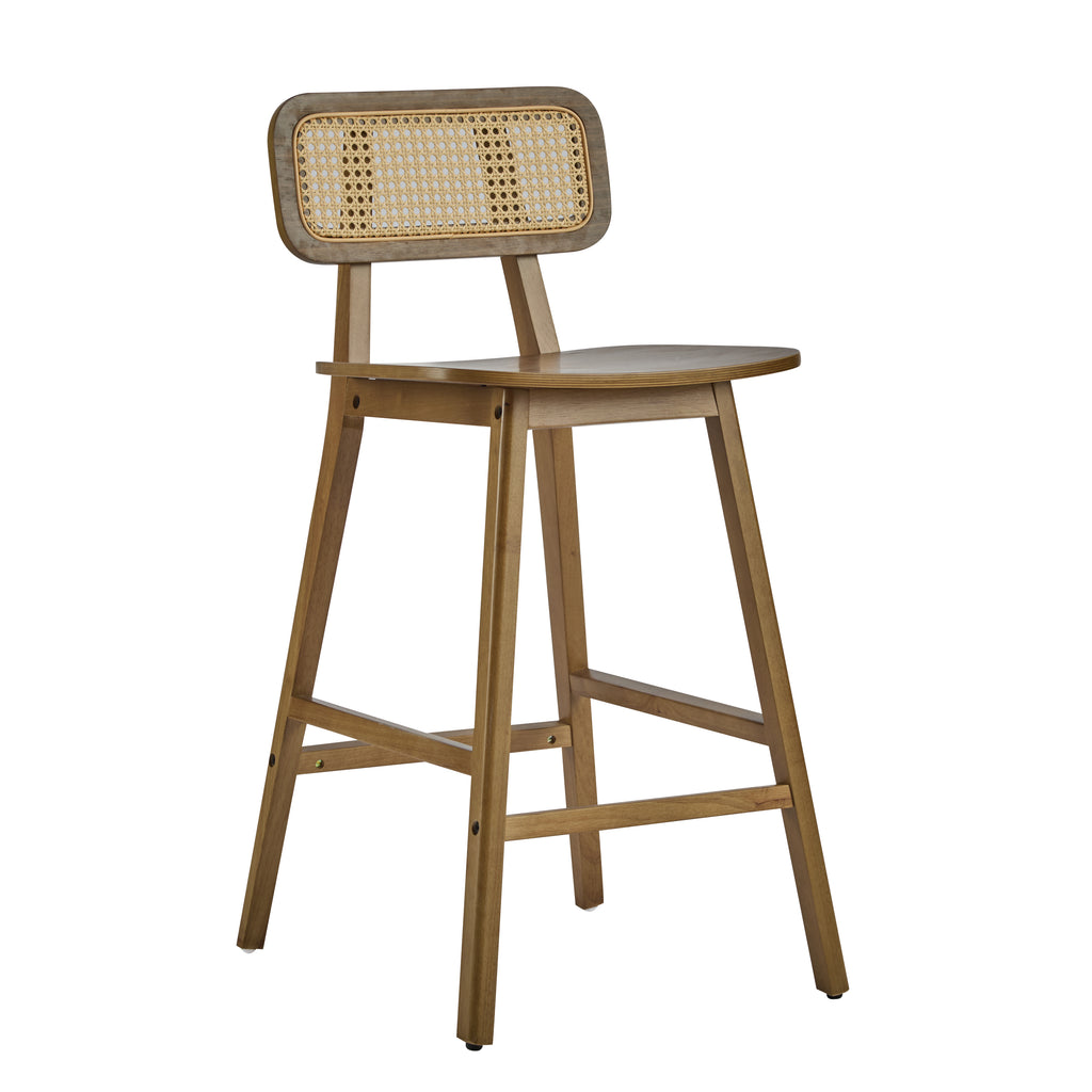 Walnut Rattan Counter Stools – Set of 2 or 4 — [variant:N897P439500W] Walnut image 7