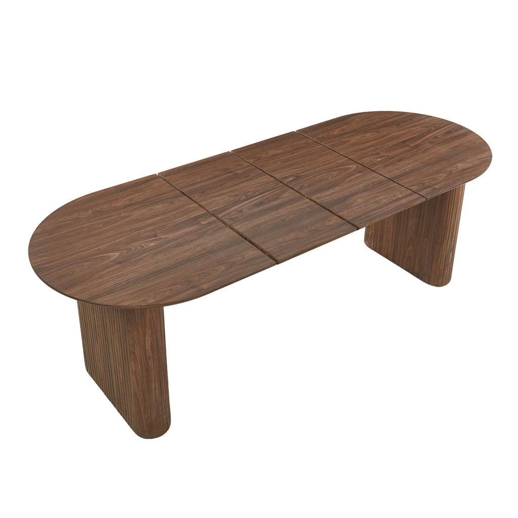 Extendable Oval Dining Table – Oak or Walnut — [variant:W3808S00002] Walnut image 6
