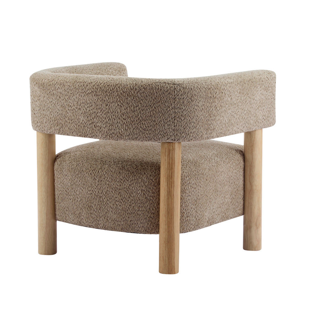 [variant:N898P443472B] Bouclé Accent Armchair – Light Camel image 5